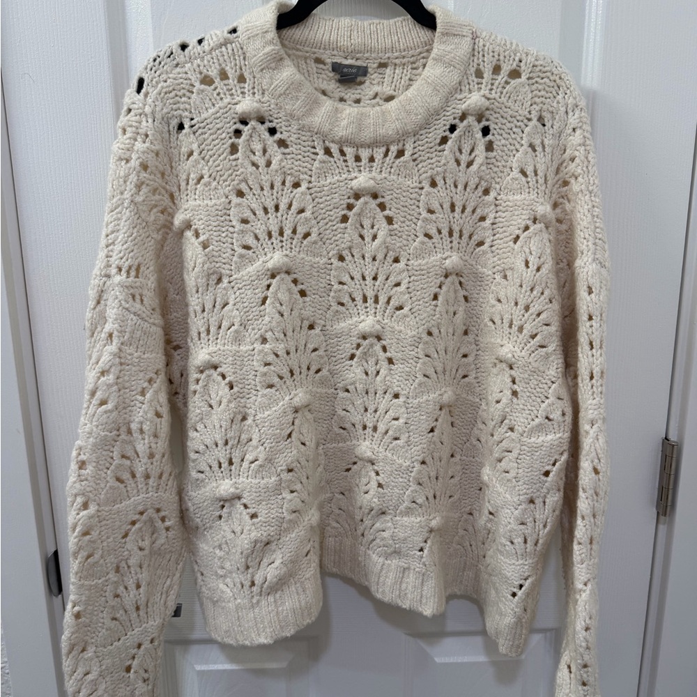 Aerie Cream Women's Knit Sweater